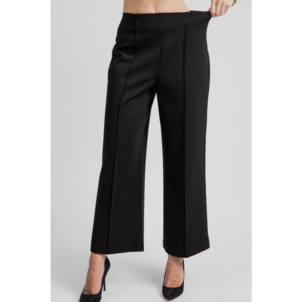 NWT!‎ Spanx Women's Ponte Wide Leg Pants Black 1X/1T